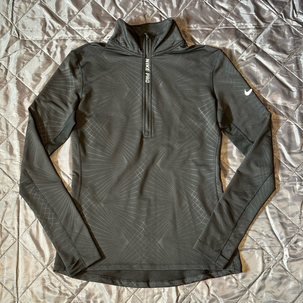 Black NikePro Hyperwarm Quarter Zip